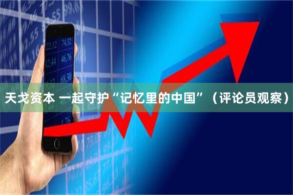 天戈资本 一起守护“记忆里的中国”（评论员观察）